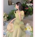 Nursing Dress Summer Chiffon Outdoor Fashion Hot Mom Nursing Loose Slimming Waist-Tight Women's Clothing Postpartum Clothes.