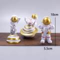 3Pcs PVC Astronaut Statue Spaceman Figurine Action Figure for Shelf Bedroom Kids Gift. 