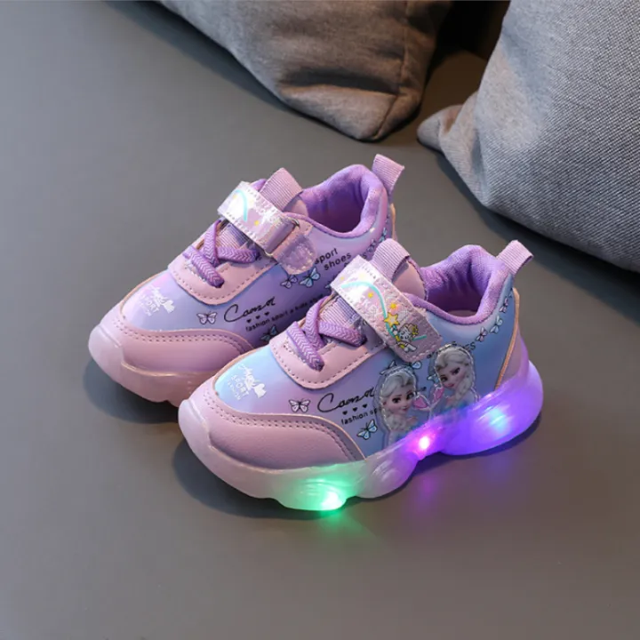 Disney%20Frozen%20Elsa%20Mesh%20Sneakers%20Kids%20Shos%20Summer%20Autumn%20Led%20Children%20Luminous%20Girls%20Light%20Baby%20Sneaker%20Sports%20Shoes%20Size%2022-31%20-%20Image%202