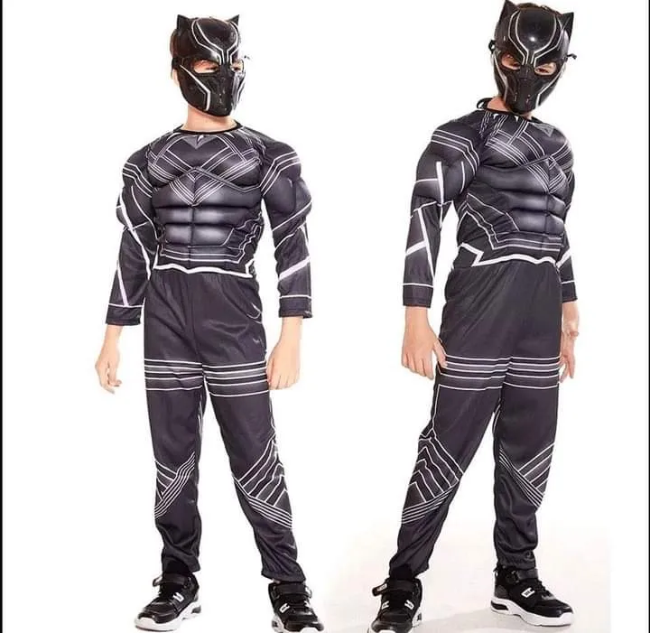 Black%20Panther%20Costume%20Cosplay%20Avengers%20Mask%20Children's%20Ball%20Party%20One-Piece%20Tights%20Festival%20Dress%20up%20-%20Image%202