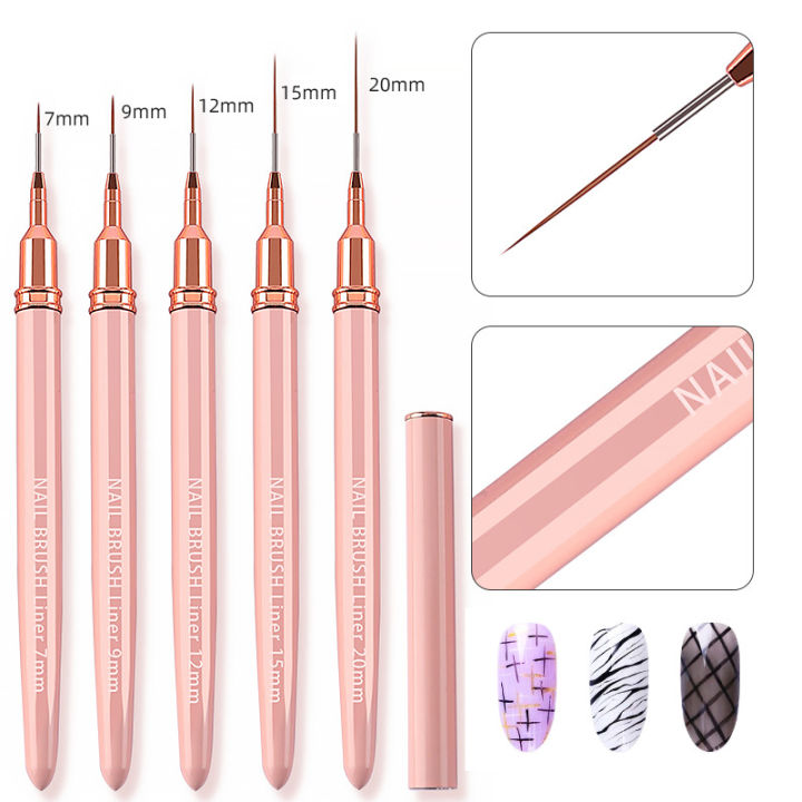 Nail Art Brushes Liner Detailer Striping Brush Gel Polish Manicure Nail Art DIY