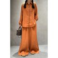 Woman’s fashion  comfortable colourful shirt casual pants new all-matching temperament two sets of women. 