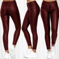 Women PU Leather Pants Black Stretch Bodycon Trousers Women High Waist Long Casual Pencil Pants Plus Size S-3XL. 