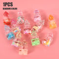 1/5Pcs Transparent Wish Glass Bottle Luminous Fruit Bottle DIY Handcrafted Keychain Hair Clip Accessories Toy. 