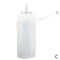 【happy one】8-24oz Food Grade Plastic Squeeze Sauce Bottle Ketchup Jam Mayonnaise Olive Dispenser Bottle Accessories. 