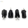 Portable 110-120V to 220-240V Plug Adapter Black 5-15P To 6-15R. 