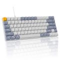 MageGee 75% Mechanical Keyboard, Wired Gaming Keyboard with Blue Switches and Ice Blue Backlit Small Compact 75 Percent Keyboard.