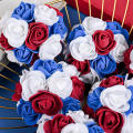 Flower Hanging Ball Red White Blue Decor Balls Flower Balls American Flag Day American Independence Day Decorative Flower Ball Foam. 