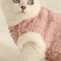 Pet Cat Clothes Padded Thickened Warm Button Closing Comfortable To Wear 2-Legged Charming Pet Clothing Cat Accessories. 
