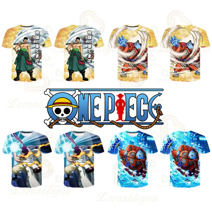 Jinbe Nico Robin One Piece Nami Summer T-shirt Tees Monkey D. Luffy Men Outerwear Tops Oversized Cosplay Thin Trafalgar Law Tops