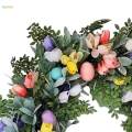 Easter Egg Flower Wreath Easter Door Wreath for Front Door Home Patio Porch.