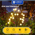 UZBOO 1PC LED Solar Garden Lights Crystal Ball Branch Lamp Ground Mounted Light Garden Decorative Lights Warm Light 8 Lighting Modes Outdoor Lawn Mounted Lights Waterproof Garden Path Holiday Courtyard Decoration. 