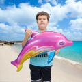 85cm Inflatable Dolphin Toys Summer Beach Swimming Pool Party Games Children Toy Inflatable Ride-ons Pool Floats Water Play Toys. 