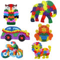 26 pcs alphabet and Number Kids Wooden Block Puzzle Animal Wooden Abc Puzzles Mystery Puzzle Alphabet Puzzle Preschool Gift owl, elephant, motorcycle, car, Bear, Lion Multiple design. 