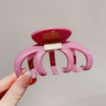 Korean Cute Pumpkin Oval Hair Claw Large Back Head French Solid Color Updo Hair Claw Hair Claw Hair Clip More than Shark Clip. 