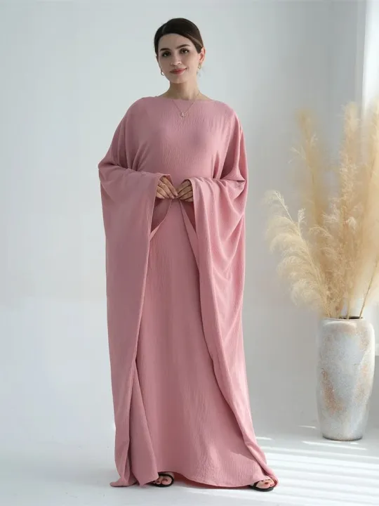 Ramadan%20Eid%20Crepe%20Batwing%20Butterfly%20Modest%20Abaya%20Dubai%20Luxury%202024%20Muslim%20Jersey%20Hijabs%20Kaftan%20Dress%20For%20Women%20Kebaya%20Vestidos%20-%20Image%203