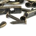 50PCS Small Antique Hooks Wall Hanger Curved Buckle Horn Lock Clasp Hook for Wooden Jewelry Box Hardware Home Coats Hat Clothes.