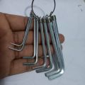 Hexagon 8 Pcs Metric Combination Hex Key Allen Wrench Set 1.5mm 2.mm 2.5mm 3mm 3.5mm 4mm 5mm 6mm Keyring Hand Bicycle Repair Screw Driver Tool Set. 