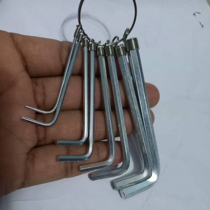 Hexagon%208%20Pcs%20Metric%20Combination%20Hex%20Key%20Allen%20Wrench%20Set%201.5mm%202.mm%202.5mm%203mm%203.5mm%204mm%205mm%206mm%20Keyring%20Hand%20Bicycle%20Repair%20Screw%20Driver%20Tool%20Set%20-%20Image%203