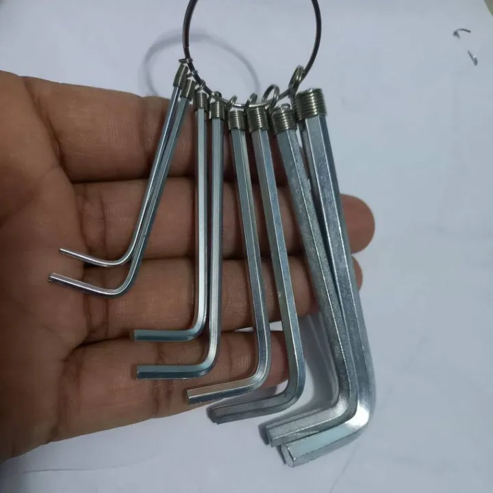 Hexagon%208%20Pcs%20Metric%20Combination%20Hex%20Key%20Allen%20Wrench%20Set%201.5mm%202.mm%202.5mm%203mm%203.5mm%204mm%205mm%206mm%20Keyring%20Hand%20Bicycle%20Repair%20Screw%20Driver%20Tool%20Set%20-%20Image%203