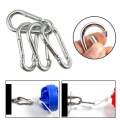 1/10Pcs No.4 Gourd-shaped Aluminum Alloy Carabiner Spring Hook Outdoor Safety Buckle Connecting Ring For Camping Hiking. 