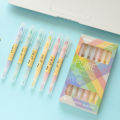 6PCS Double Ended Window Soft Highlighter Pens Pure Macaron Highlighter Pen for Textbook Written Notes. 
