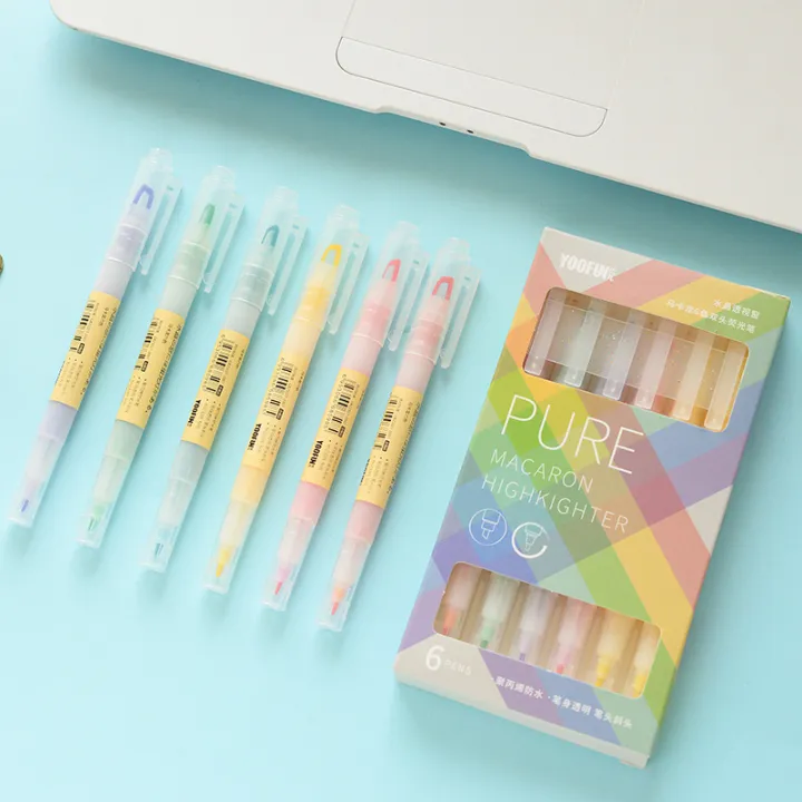 6PCS%20Double%20Ended%20Window%20Soft%20Highlighter%20Pens%20Pure%20Macaron%20Highlighter%20Pen%20for%20Textbook%20Written%20Notes%20-%20Image%202