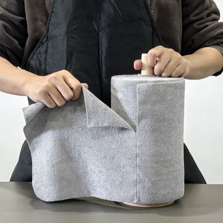 Reusable Cleaning Wipe Household Kitchen Cloth Microfiber Towel Rolls Dish Rags Wash Paper Towel Replacement 1 Roll of 20 Sheets