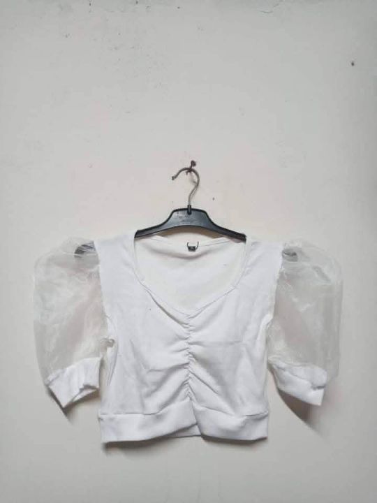 Cotton%20Crop%20top%20Short%20body%20and%20tissu%20sleeve%20blouse%20for%20Women%20and%20girls%20-%20Image%207