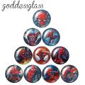 Disney Spider man Marvel Avengers Hero 10pcs 12mm/18mm/20mm/25mm Round photo glass cabochon flat back Necklace Making findings.
