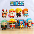 One Piece BrickHeadz Building Blocks Luffy Nami Chopper Sanji Zoro Usopp Ace Franky Brook Robin Brick Figure Toys For Kids Gift. 