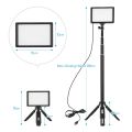 Andoer 2pcs USB LED Video Light Kit Photography Lighting 3200K-5600K 120pcs Beads 14-level Dimmable - black. 