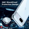 Google Pixel 7A Airbag Silicone Case Crystal Clear Soft Tpu - Transparen. 
