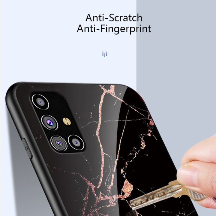 Biruiqu%20For%20Samsung%20Galaxy%20M31s%20Shockproof%20Fashion%20Marble%20Tempered%20Glass%20Back%20Case%20Cover%20-%20Image%206