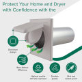1 Set Dual Door Dryer Vent Cover Dryer Vent Cover Dryer Vent Duct Tube & Trim Ring Indoor Dryer Vent.
