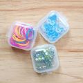 5PC/10PC Small Square Box With Lid Small Plastic Packaging Box Plastic Box Mini Clear Small Storage Case With Lid Stamp Earrings. 