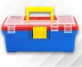 12-inch Tool Box Plastic Tool Box with Tray and Organizers Includes Removable 3 Small Parts Boxes.