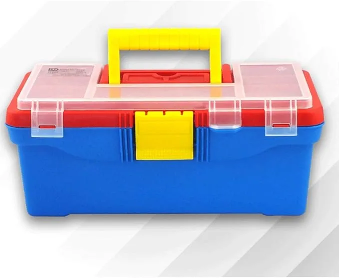 12-inch%20Tool%20Box%20Plastic%20Tool%20Box%20with%20Tray%20and%20Organizers%20Includes%20Removable%203%20Small%20Parts%20Boxes%20-%20Image%202