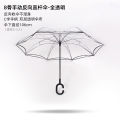 Transparent Reverse Umbrella Double-Layer C- Type Hand Free Reverse Creative Manual Reverse Folding wholesale. 