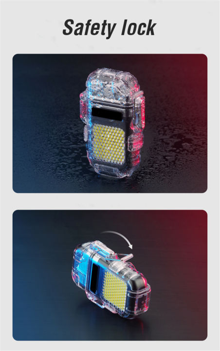 Lighter%20Transparent%20Waterproof%20ARC%20Electric%20USB%20Camping%20Flash%20light%20Rechargeable%20-%20Image%204