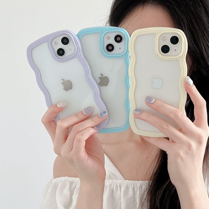 Soft%20Wavy%20Lines%20Phone%20Case%20For%20iphone%2015%2011%2012%2013%2014%20Pro%20Max%20XS%20MaxCandy%20Bumper%20Transparent%20Cases%20Cover%20-%20Image%203