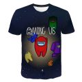 Boys Girls Cartoon Print T-shirts Kids Among us T Shirt For Boys Children Summer Short Sleeve Hip Hop T-shirt Game Tops Clothing.