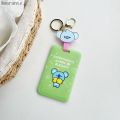 KPOP Bangtan Boys Card Holder Hard Case TATA COOKY Photocard Protector Key Ring with Stretchable Hanging Chain. 