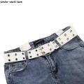 Harajuku Wide Belt Canvas Web Double Grommet Hole Buckle Belt Female Male Hot Waist Strap Belts for Women Men Jeans. 