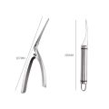 【hot】 2Pcs Stainless Steel Seafood Tools Shrimp Peeler Prawn Line Cutter Cleaning Shrimp Line Cutter Shell Remover Kitchen Accessories.