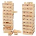 54 Pcs Mini Wooden Number Stacking Jenga Tower Building Block Kid Toys.