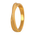 Minimalist Women 18K Gold PVD Plated Stainless Steel Mobius Strip Ring. 