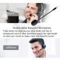 Headset Microphone adjustable 360 degrees bendable gaming Mic 3.5mm combined mic headphone jack to game controller 19 cm length black. 