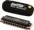 East top Diatonic Harmonica Key of C 10 Holes 20 Tones 008K Blues Harp Mouth Organ Harmonica with Black Cover, Top Grade Harmonica for Adults, Professionals and Students. 