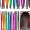 Hair Tinsel Extension Rat Tail Comb 12 Colors Tinsel Hair Extensions. 